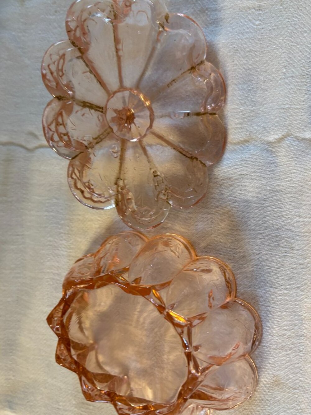 Vintage Pink Glassware Candy/ Serving Dish with Lid - Picture 9 of 12